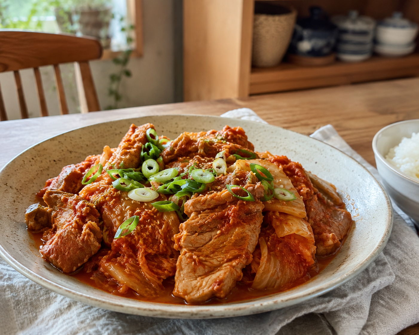 Kimchi Jjim (Korean Braised Kimchi with Pork Ribs)