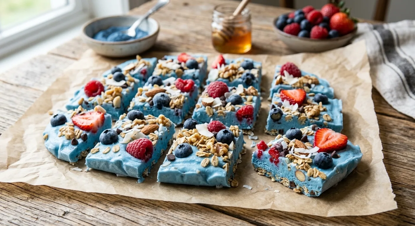 Blue Blue Spirulina Yogurt Bark (Vegan & Gluten Free)