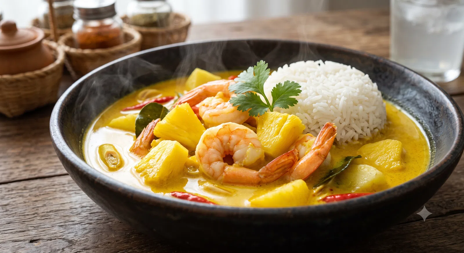 Thai Yellow Curry with Shrimp and Pineapple