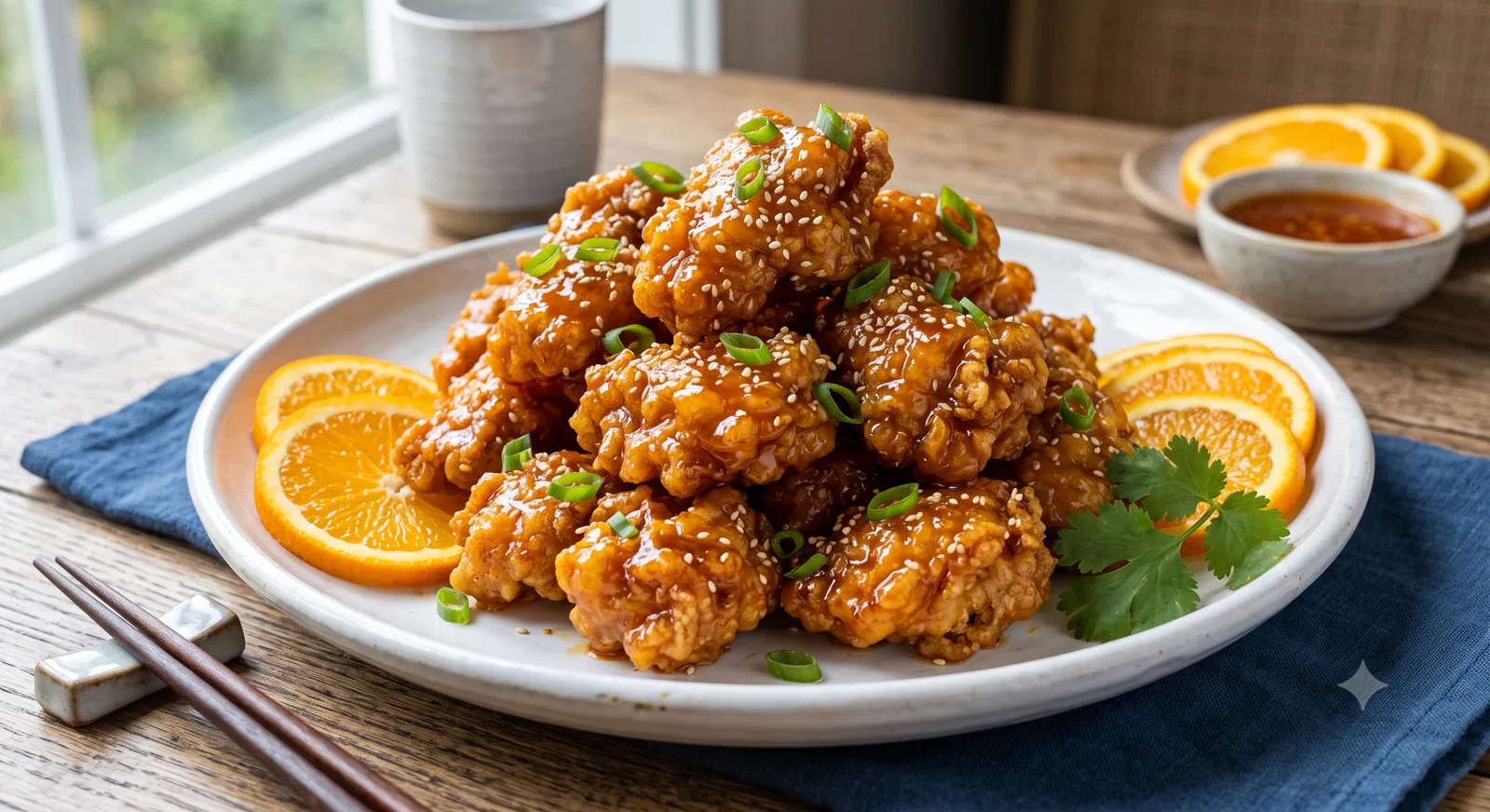 Crispy Sticky Glazed Orange Chicken